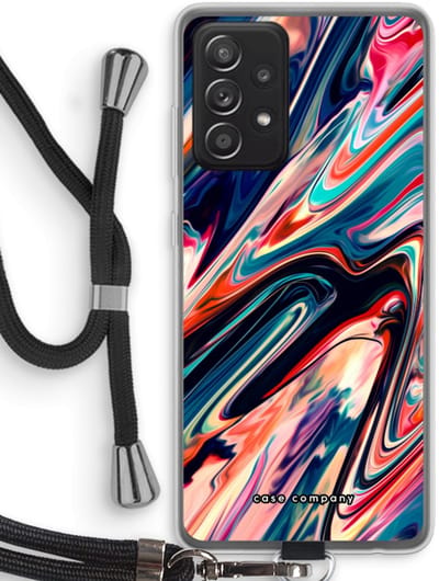 Case Company® - Hoesje met koord geschikt voor Samsung Galaxy A52s 5G hoesje met Koord - Quantum Being - Telefoonhoesje met Zwart Koord - Bescherming aan alle Kanten en Over de Schermrand