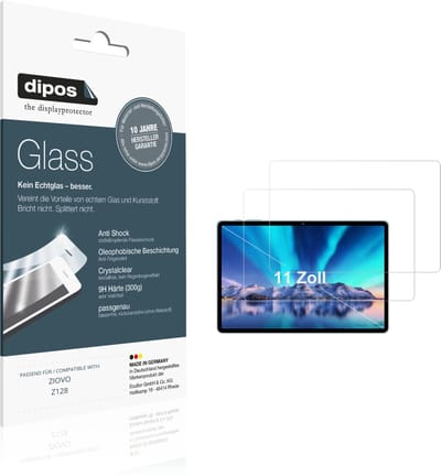 dipos – 2x Pantserfolie geschikt voor ZIOVO Z128 | 9H Screenprotector