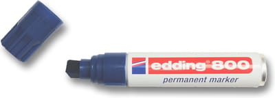 Edding 800 - Permanent marker - Blauw - 5 Stuks - Watervaste stift - Puntdikte van 4 tot 12mm - (099.0971)