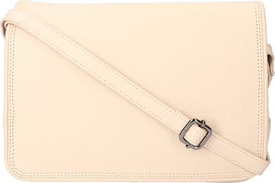 Leather Design Schoudertas met Overslag Revival Vintage Beige