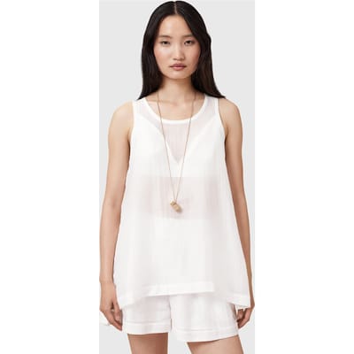 AllSaints Tysh Top Snow White Taglia: 2 | Canottiere Outlet | Donna | Bianco