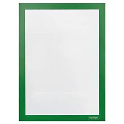 Magnetoplan-informatiekader magnetofix, A4 staand/liggend, zelfklevend, PP, groen, 2 stuks
