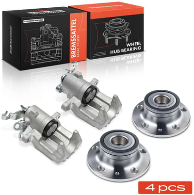 Frankberg 2x remklauw + 2x wiellager achteras links/rechts voor Audi