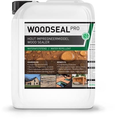 Woodseal Pro - Hout impregneermiddel - Nano Coating 100% Waterdicht - Schutting, Tuinhuis, Tuinhek, Pergola’s - Duurzaam - 5L (30m2)
