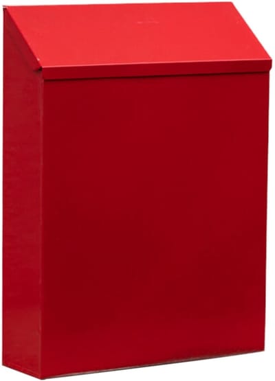 Brievenbus met slot - Brievenbus buiten - Post ontvangen - Grote capaciteit - 22x6.5x29 cm - Rood