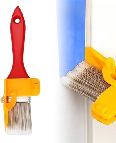 Verfrandafwerker 20 cm Handmatige verfborstel voor het afwerken van randen - Pluisvrij gereedschap voor het afwerken van randen van muren, ramen, hoeken, plinten en sierlijsten.