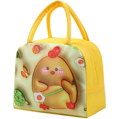Sac isotherme à poignée pour déjeuner, pour femme et enfant, boîte à déjeuner, pique-nique, voyage, rangement portable des aliments, petit-déjeuner, sac isotherme yellow