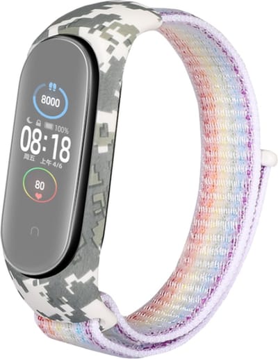 Nylon bandje camouflage case - geschikt voor Xiaomi Mi Band 3 / Mi Band 4 / Mi Band 5 / Mi Band 6 - multicolor