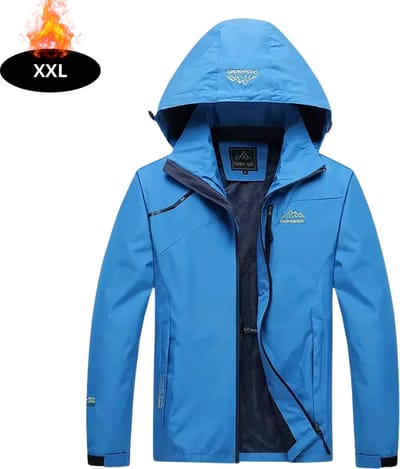 Livano Windjas Heren - Parka - Lente & Herfst - Jas - Volwassen - Windjack - Windbreaker - Outdoor - Hemelsblauw - XXL