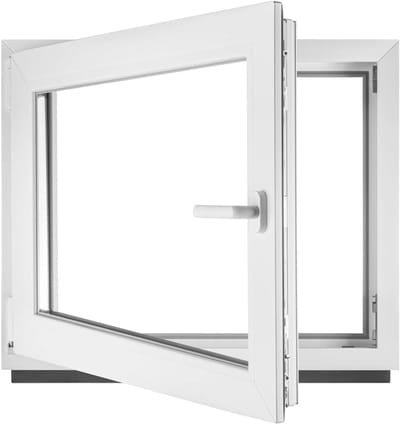 Kunststof raam - Kelderraam draai-kiep - Comfort verbeteren - 4 kamer profiel - 115 x 65 cm - Wit