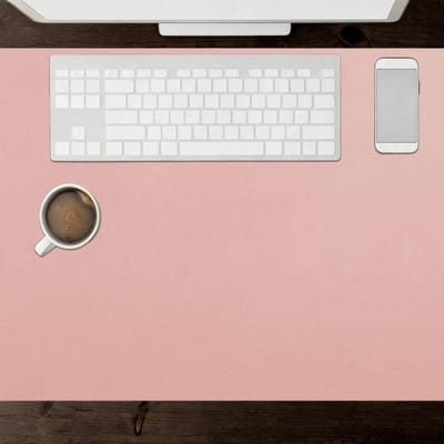 Bureau Beschermer - Bureaumat Leer - Bureau Organisatie - Waterdicht Dubbelzijdig - 65 x 140 cm - Roze