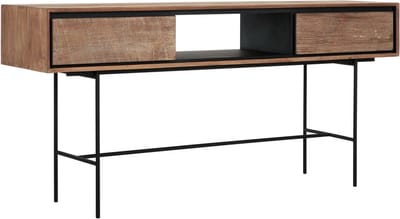 24Designs Metropole Wandtafel - B160 X D40 X H76 Cm - Teakhout
