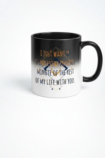 Magische Mok Liefdesboodschap - "Spend Every Minute With You" - Thermo Verrassingsmok - Romantisch Cadeau