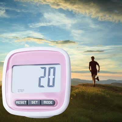 Eenvoudige stappenteller LCD-scherm 3D-wandelstappenteller Stappenteller voor hardlopen en wandelen