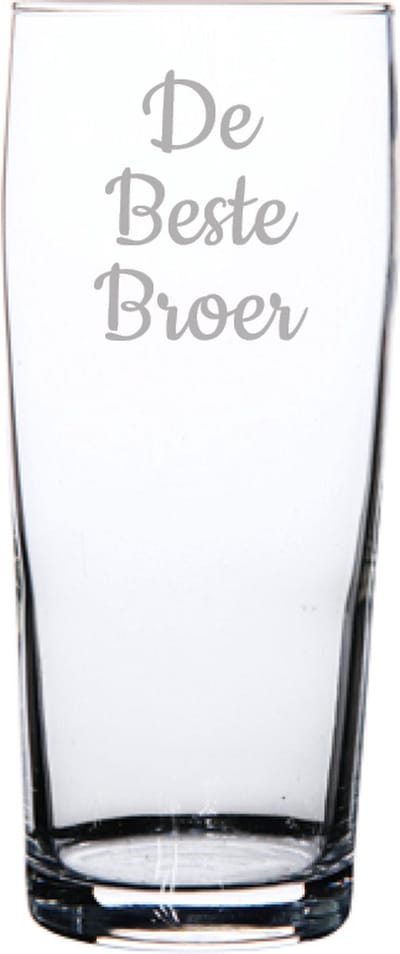 Gegraveerde bierfluitje 19cl De Beste Broer