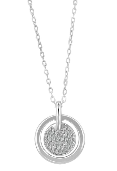 AKZENT Akzent damesketting met hanger "Xanthea" aus 925 Sterlingzilver, gerhodineerd, duurzaam