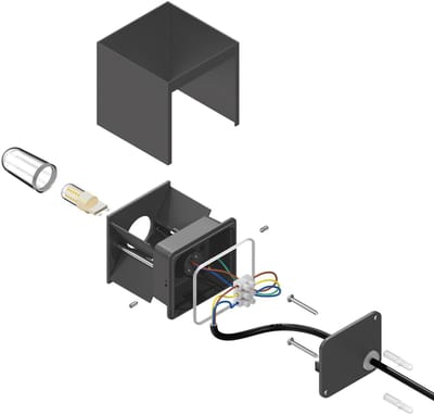ledscom.de Wandlamp CUBEL voor buiten, IP65, up/downlight, antraciet mat, vierkant, 1x G9 max. 10W