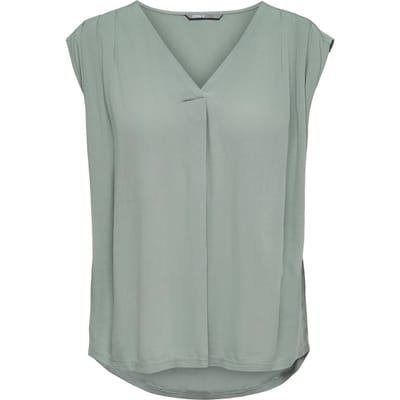 ONLY ONLROBERTA S/S V-NECK TOP  WVN Dames T-Shirt - Maat 34