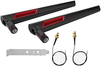 M.2 WiFi Antenne Set - Bluetooth Externe Uitbreiding - Netwerkverbetering - Omnidirectioneel Stralingspatroon - 2 stuks - Niet gespecificeerd
