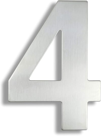 Huisnummer RVS - Adresbord Buiten - Adres Zichtbaar Maken - Zwevend Effect - 30cm Hoog - Zilver
