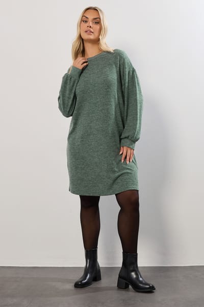 Yours Groene Soft Touch Jumperjurk Size 42