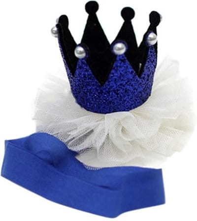 New Age Devi - "Baby's~Kroontje~Haarband~Blauw"