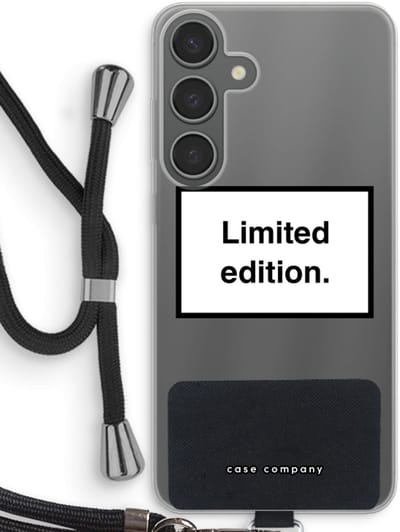 Case Company® - Hoesje met koord geschikt voor Samsung Galaxy S24 Plus hoesje met Koord - Limited edition - Telefoonhoesje met Zwart Koord - Bescherming aan alle Kanten en Over de Schermrand