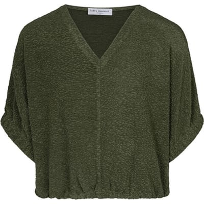 Lofty Manner T-shirt Top Hima Structured Body Rh15 476 Army Green Dames Maat - S
