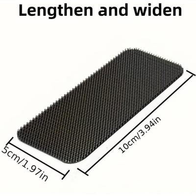 Verlengde en Verbredde Super Sterke Dubbelzijdige Tapijtbevestiger - Hoge Sterkte Sticker Zonder Residuen, Antislip 1 pair black