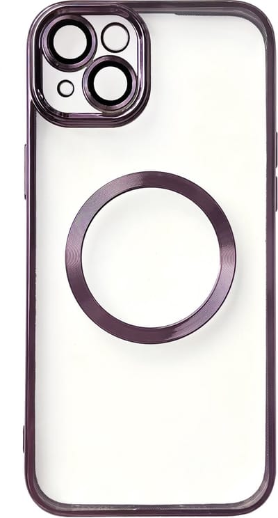 Casemania Hoesje Geschikt voor Apple iPhone 15 Paars - Siliconen Back Cover - Geschikt voor Magsafe