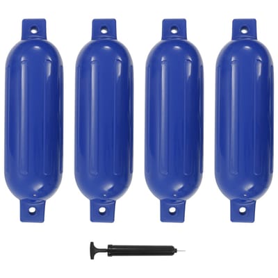 vidaXL - Bootstootkussens - 4 - st - Ø - 14x50 - cm - PVC - blauw