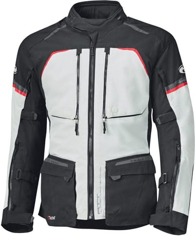 Held Tridale Top Lichtgrijs Zwart Rood Waterdicht Textiele Motorjas - Jas