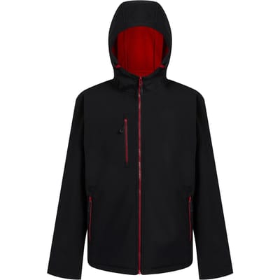 Regatta Heren Navigate 2 Layer Soft Shell Jas (Zwart/Klassiek Rood)
