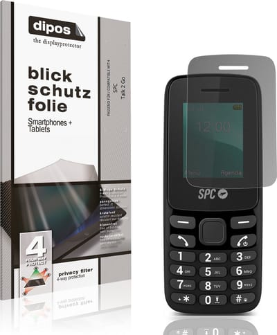 dipos – Matte Privacy Screenprotector geschikt voor SPC Talk 2 Go | Anti-Spy Beschermfolie
