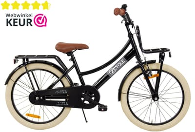 2Cycle Transportfiets 20 inch (6 tot 8 jaar) voor meisjes zwart