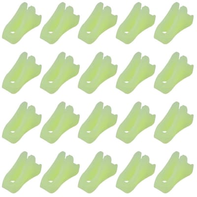 Dailygoods- Tent Touw Gespen - 20-delige Fluorescerende Set - Verstelbare Antislip - Driehoekige Accessoires - Compact Formaat - Veilig Ontwerp