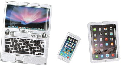 Dailygoody - Mini Laptop Speelgoed - Mini Tablet en Telefoon - Poppenhuis Accessoires - Perfect voor Barbie - Decoratie voor Kinderen