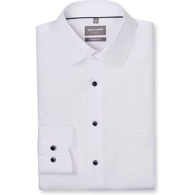 OLYMP Luxor Overhemd, Comfort Fit, New Kent, Wit
