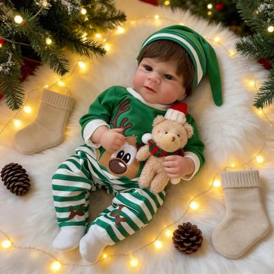 Reborn Baby Pop - Levensechte Pop - Rollenspel Vriend - Volledig Siliconen - 43 cm - Zonder Kleding