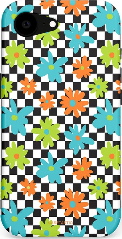 Casetastic Hoesje Geschikt voor Apple iPhone 16e Magsafe - Stijlvolle Beschermende Duo-layer Case - Retro Bloem Power