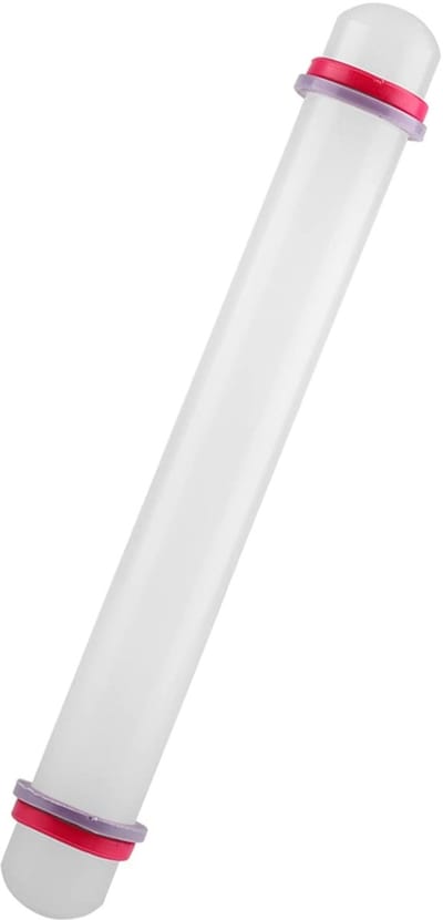 Dailygoods- Deegroller Antiaanbak - Draagbare Plastic Deegroller - Fondant/Cake/Gebak - 22,5 cm - Lichtgewicht - Eenvoudig schoon te maken - Bakroller