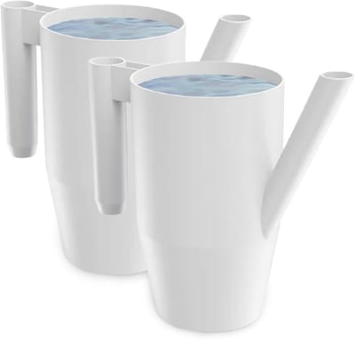 Set van 2 Gieters 2 Liter in Wit - Robuust Kunststof voor Binnen en Buitenplanten