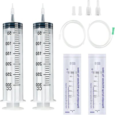 Grote 300ml Herbruikbare Plastic Spuit met 1m Slang, Ideaal voor Laboratorium, Voedsel en Vloeistoffen