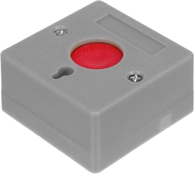 Noodalarm Knop - Alarmoproep Zoemer - Directe Hulp - Handmatige Activering - 5.3x5.3x2.7cm - Grijs