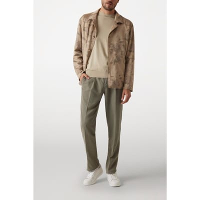 GUESS Marciano By  Real Printed Suede J Beige Flower Print Taglia: S | Giacche leggere Outlet | Uomo | Marrone