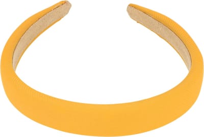 Haarsoires Haarband Diadeem 2cm – Zacht Gevuld – Effen Stof – Oranje - Comfortabel voor Dames & Meisjes - Universele Maat