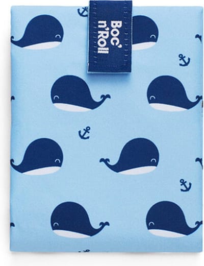 Roll'Eat Boc'n'Roll - Foodwrap - Whales - Eco-friendly wrap - Reusable sandwich wrap - Washable food wrap