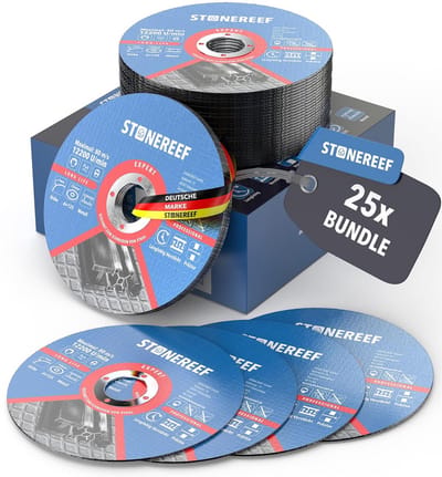 Doorslijpschijven Set - Metaal Snijschijven - Metaal Bewerken - Extra Dun Dubbel Versterkt - 25 Stuks 125mm - Grijs