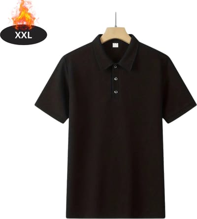 Livano Poloshirt Heren - T-Shirt Heren - Shirt - Overhemd - Polo Shirt - Zwart - XXL