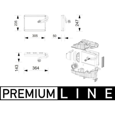 Verdamper, airconditioning MAHLE AE 269 000P